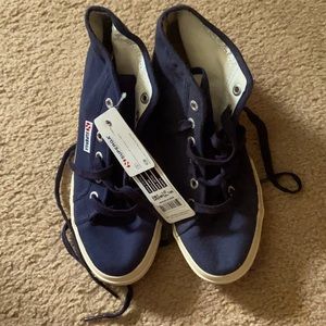 NWT 7.5 or 38 High top Superga Sneakers